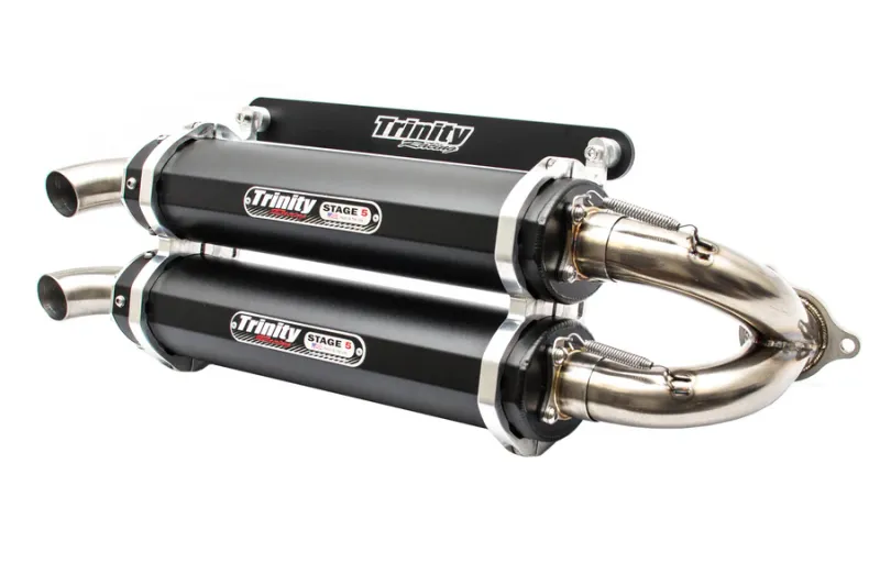 Trinity RZR Turbo Dual Exhaust Slip-On Black 16-22