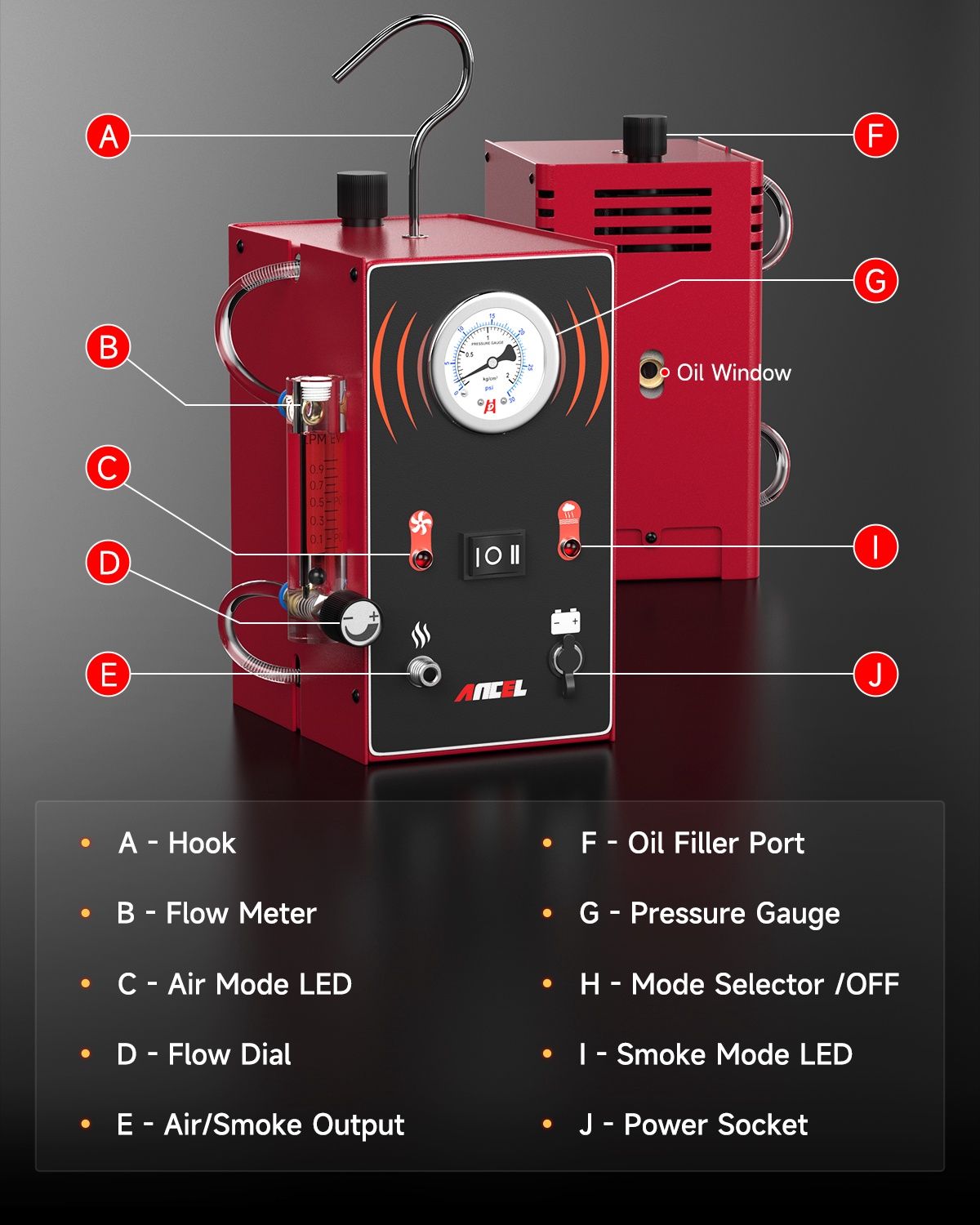 Ancel S300 - Smoke Machine Leak Detector