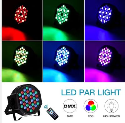 LED Par Light, RGB 36 LED Stage Lights Console 7CH Control, 7 Modes Par Can Lights with Remote Control for Wedding Club Party Concert Bars Show