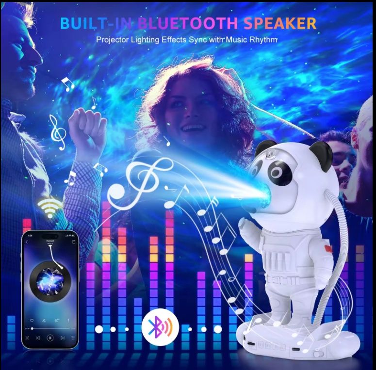 Astronaut Panda Projector Ocean Wave Projector