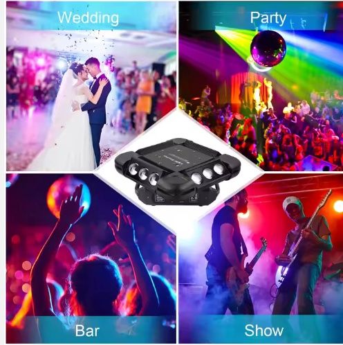 Storm Rotating Beam White Light Strobe Four-in-one Rotating KTV Moving Head Beam Light Stage Light Infinitely Rotating