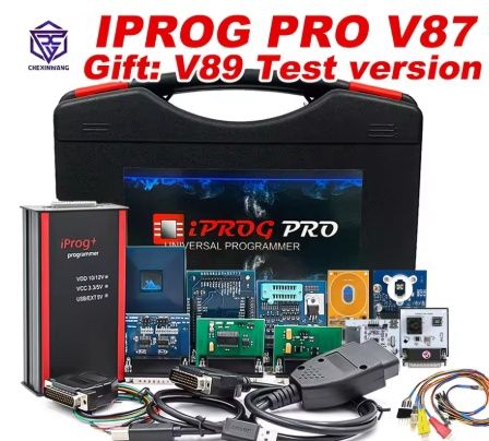 Iprog Pro V87 Gift V89 Test with 11 Adapters for Eeprom IMMO/KM/Radio/SRS Reset Dashboard IPROG+ ECU Iprog V87