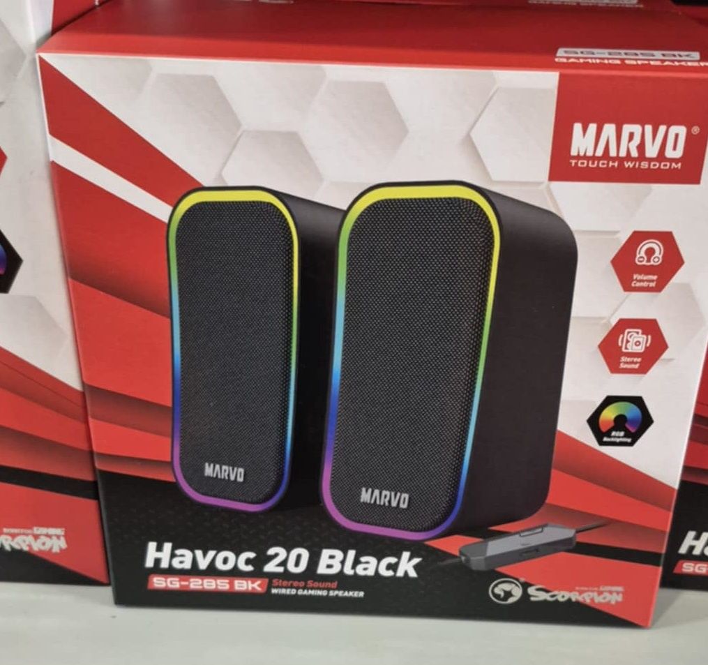 Marvo Scorpion SG-285 Havoc 20 USB Powered Stereo RGB 6W Gaming Speakers (Black)