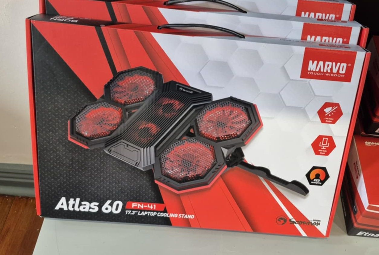 Marvo Scorpion FN-41 Atlas 60 USB Powered Six Fan Laptop Cooling Stand (Black)