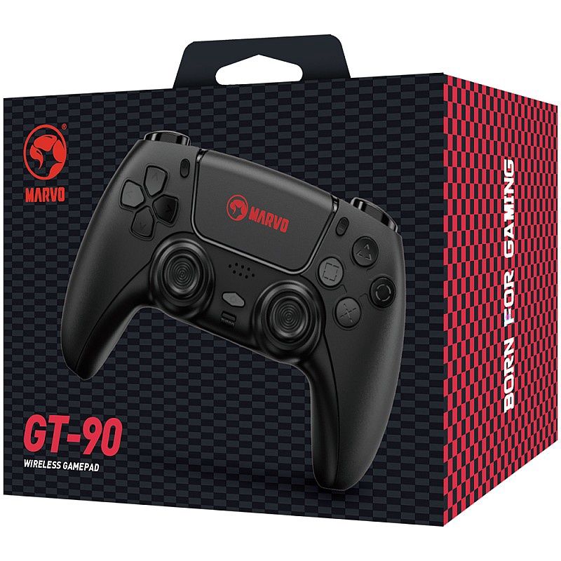 Marvo Scorpion GT-90 Pact 70 PlayStation/PC/Bluetooth Compatible Gaming Controller (Black)