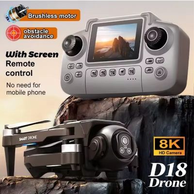 D18 Drone Drone 8K Camera 5G HD Dual Camera FPV Obstacle Avoidance Brushless Motor Aerial Quadcopter with Smart Flight Mode Toy