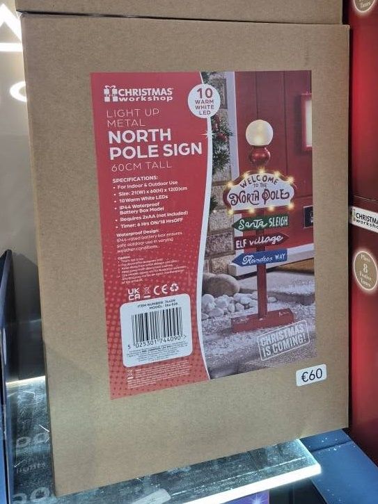 Light Up North Pole Sign