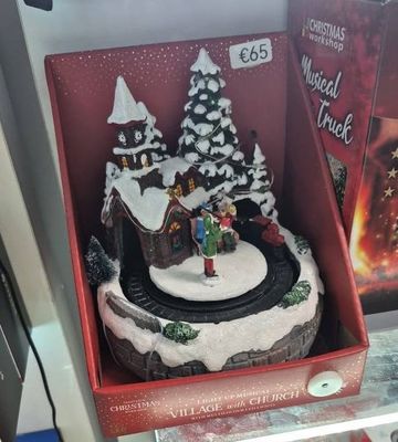 Light Up Musical Village with Church