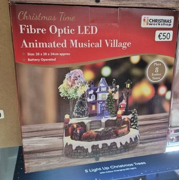 Fiber Optic LED Animated Musical Village