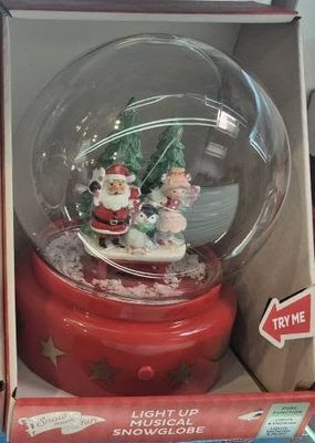 Light Up Snow Globes - Mr and Mrs Santa
