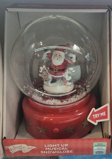 Light Up Snow Globes- Santa on his own