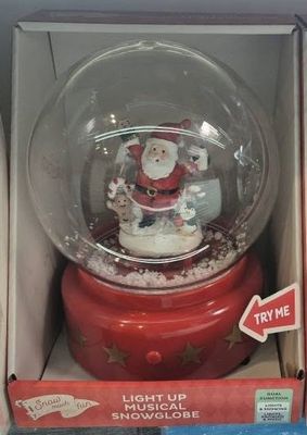 Light Up Snow Globes- Santa on his own