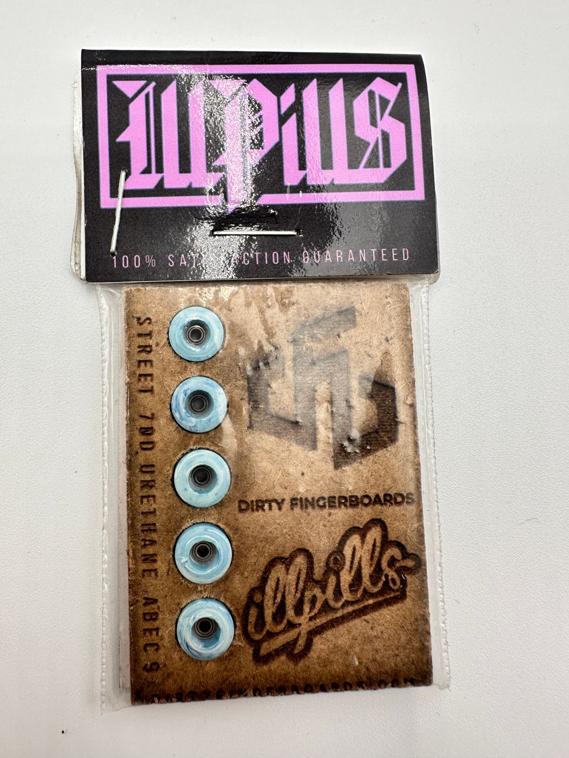 illPills Fingerboard Wheels Swirl , Color: Blue