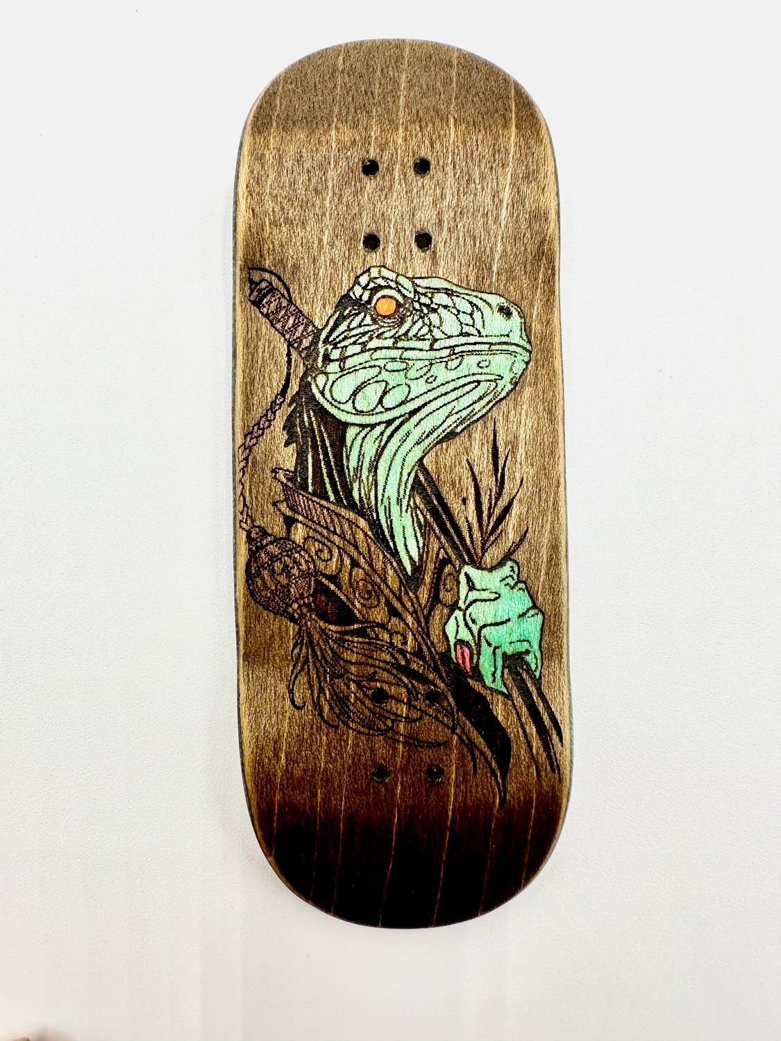 Workers FB Fingerboard Deck Lizard Green/ Brown 34 High Zero
