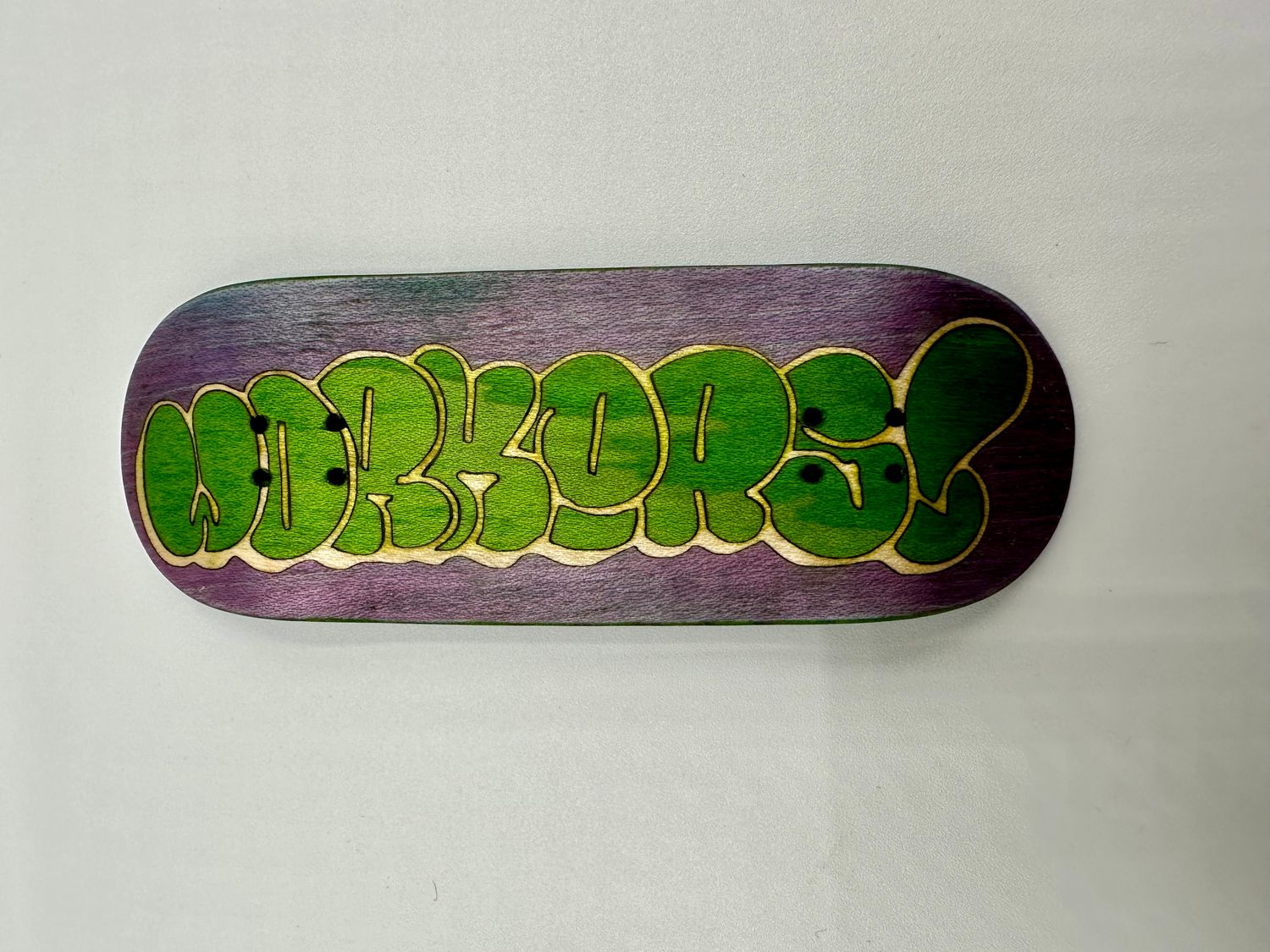 Workers FB Fingerboard Deck Green Logo 34 Medium Zero