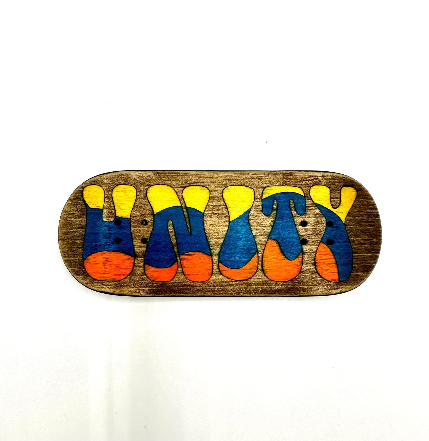Workers FB Fingerboard Deck Unity Bubble Logo Yellow/ Blue/ Orange 36mm Medium Street