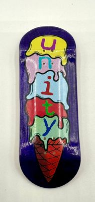 Unity Crew Fingerboard Deck Ice Cream 34mm