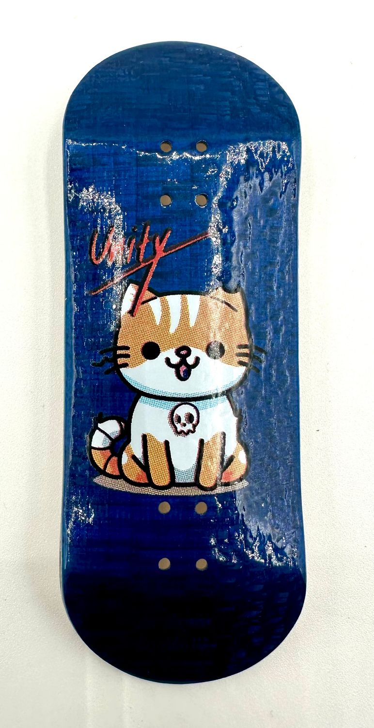 Unity Crew Fingerboard Deck Neko Cat 34mm