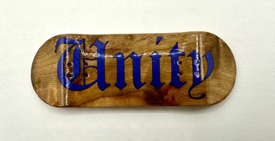 Unity Crew Fingerboard Deck Old English 34mm