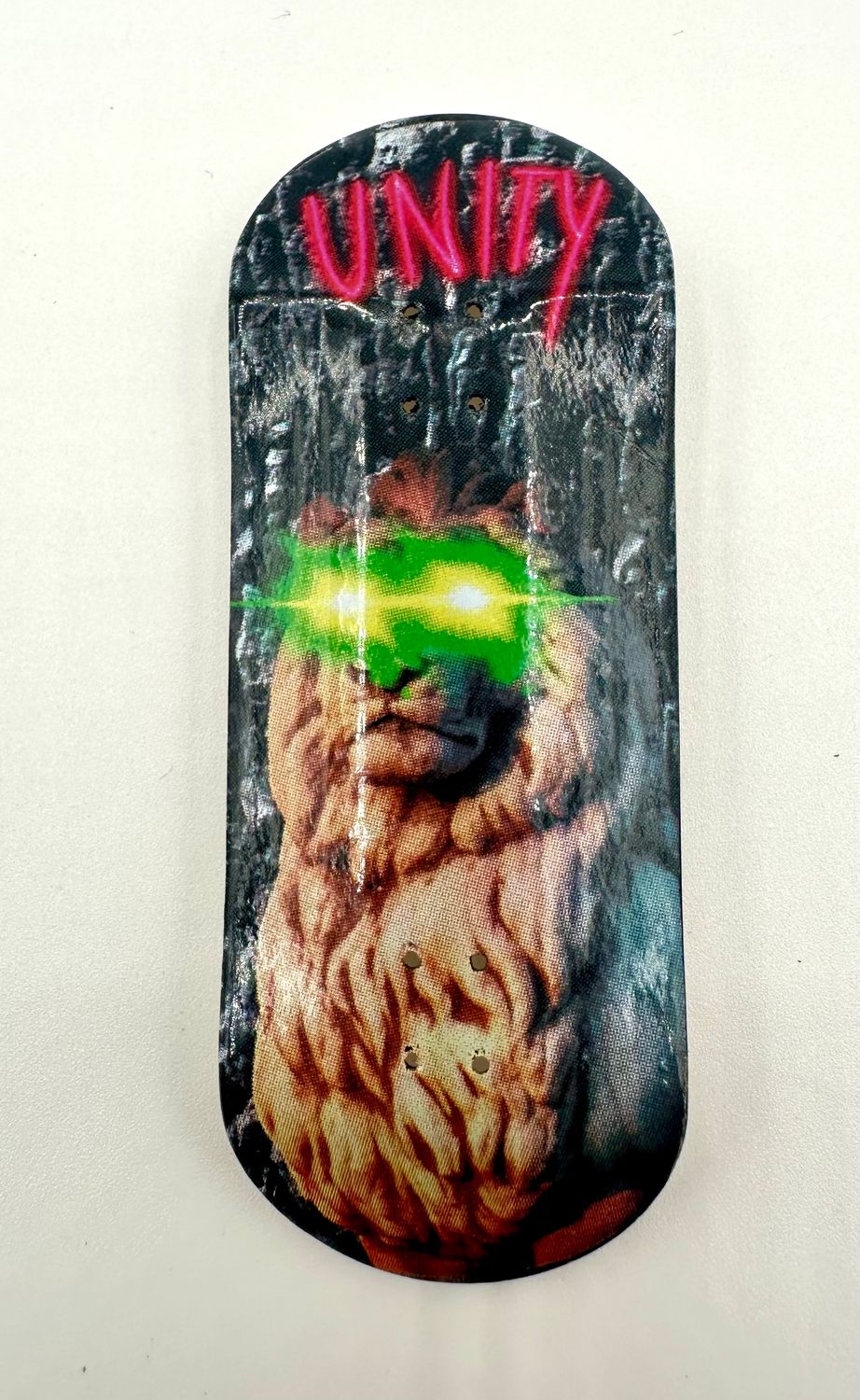 Unity Crew Fingerboard Deck Power Lion 34mm