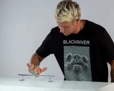 Blackriver Fingerboard Ramps- Ironrail Round Low Silver
