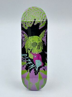 Rizen Fingerboard Deck Psycho Skull 29mm popsicle