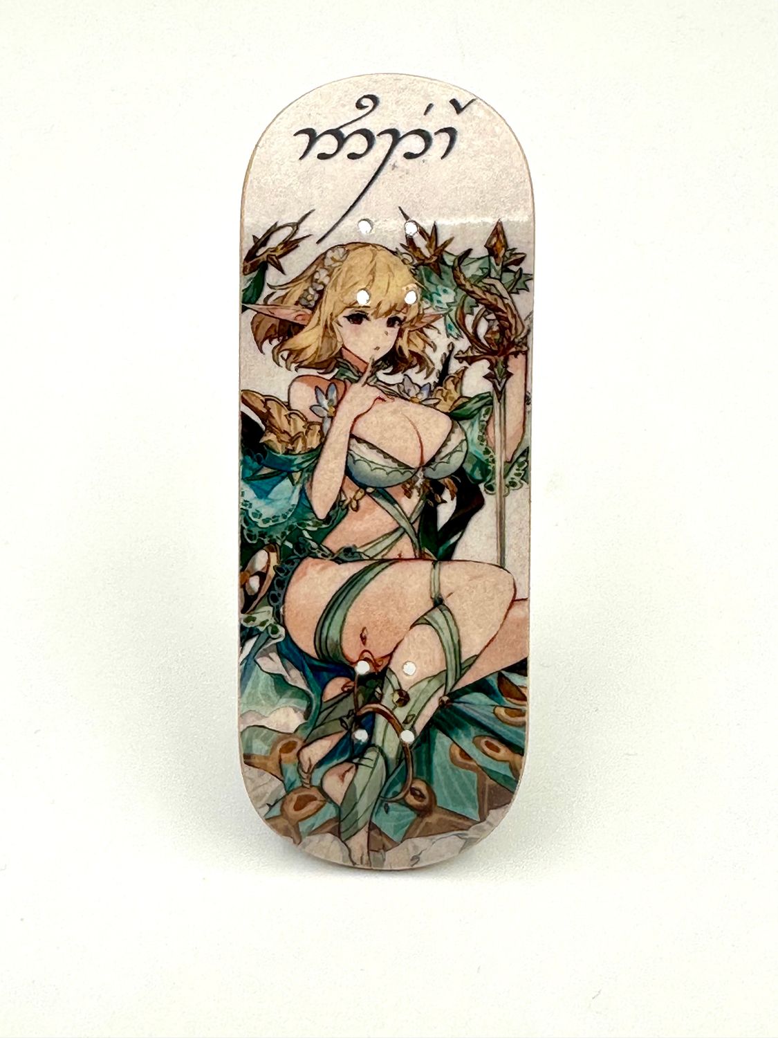 Boardkennel Fingerboard Deck Shining Beyond Emilia 34mm Popsicle Acid Green/ Purple Top