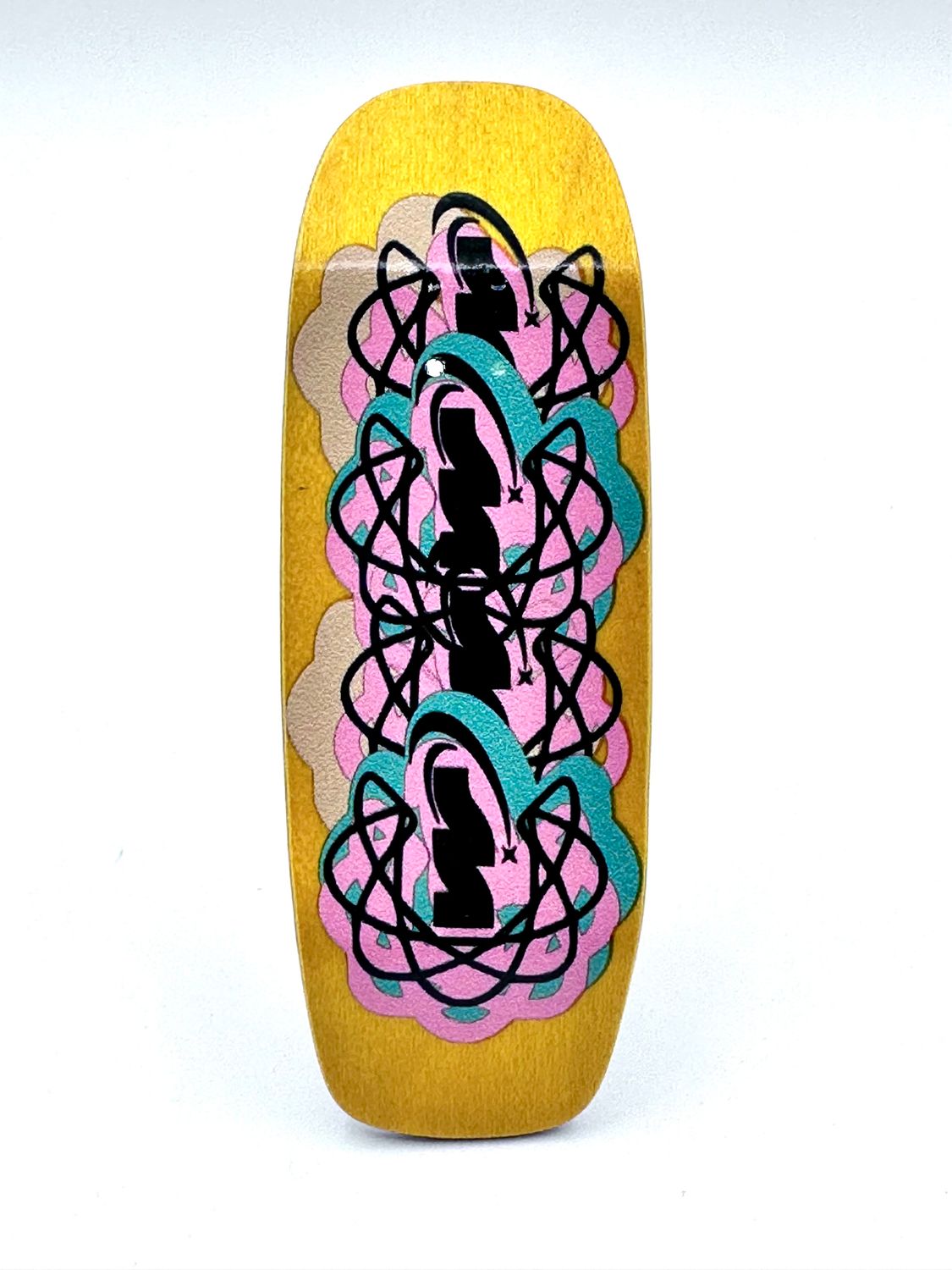 Moods Fingerboard Deck Space Donuts , Color: Yellow Cruiser 33mm