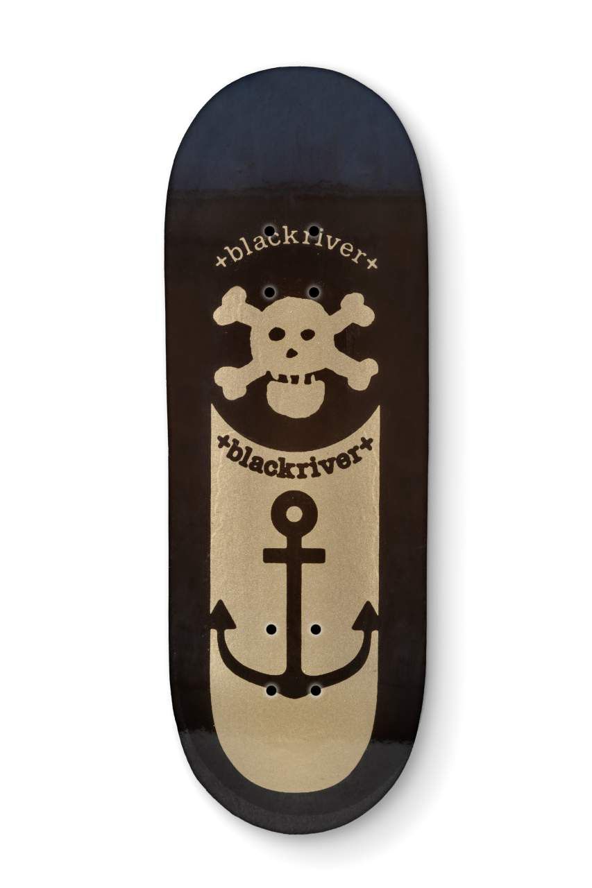 Blackriver Fingerboard Deck- Anchor Black 33.3mm Medium Concave