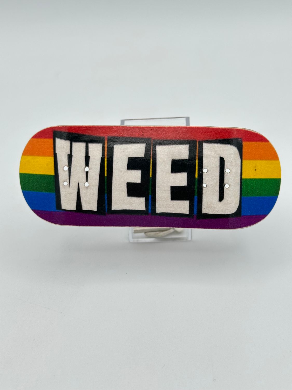 Boardkennel Fingerboard Deck Rainbow Weed Graphic 37mm