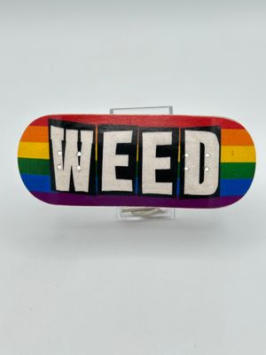 Boardkennel Fingerboard Deck Rainbow Weed Graphic 37mm