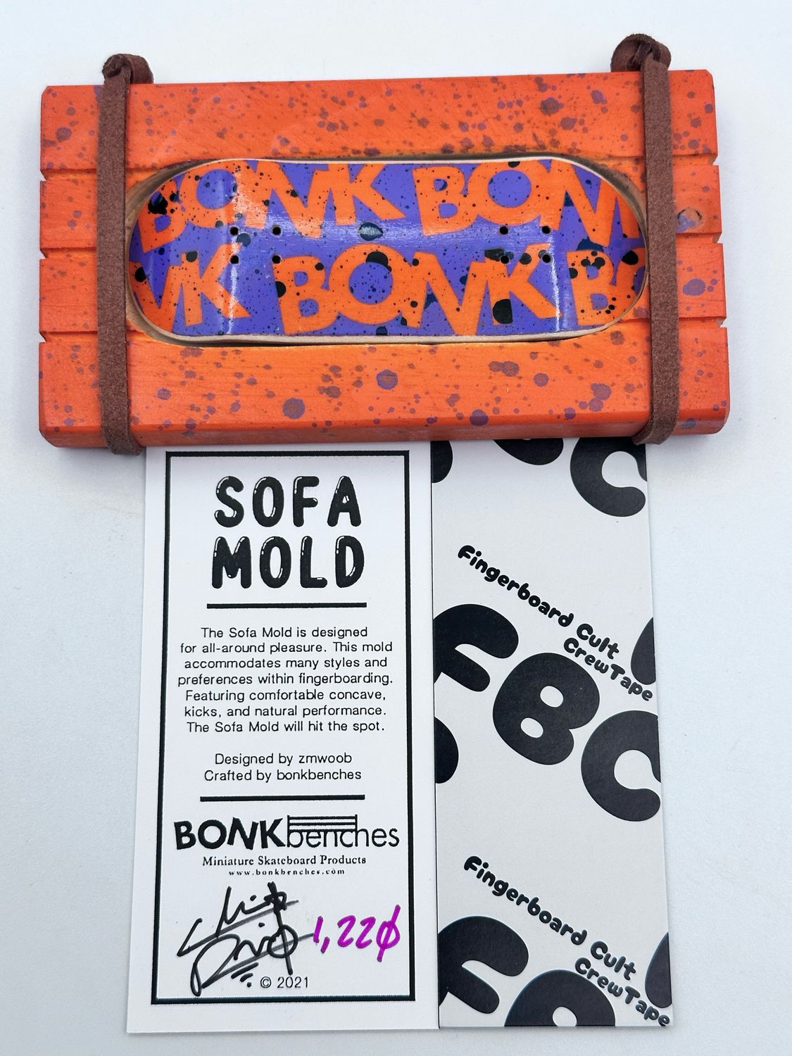 Bonk Benches Custom Sofa Mold Fingerboard Deck #1220 34mm