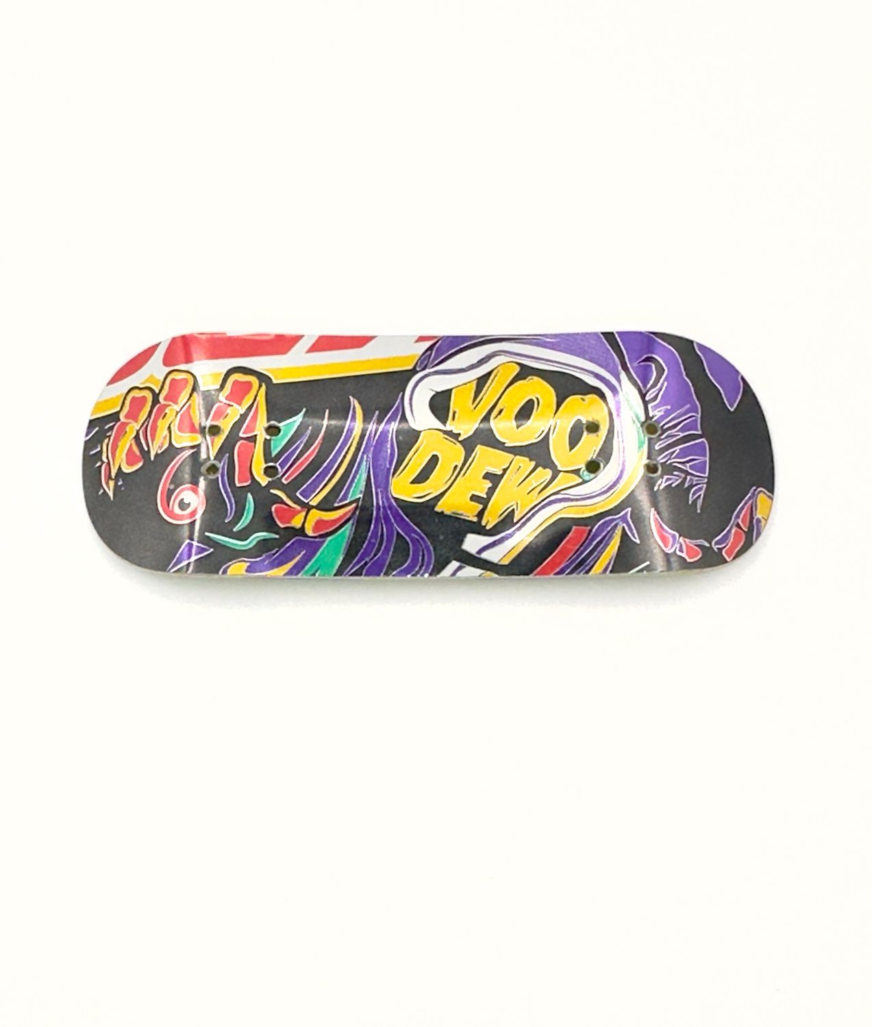 Boardkennel Fingerboard Deck Metal Ply Mt Dew Voodew  34mm Yellow/ Green Top Ply