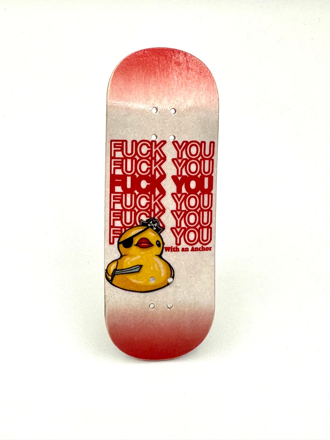 Boardkennel Fingerboard Deck Pirate Duck FU 34mm Purple/ Green Top Ply