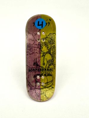 Boardkennel Fingerboard Deck Pirate Duck FU 34mm Purple/ Green Top Ply