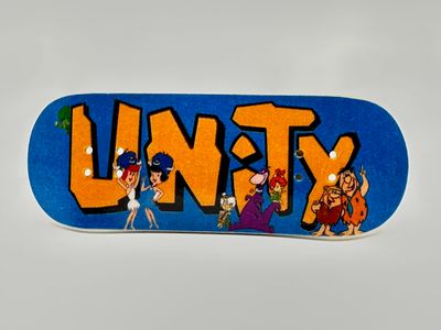 Boardkennel Fingerboard Deck Flintstones Unity Logo 34mm Popsicle