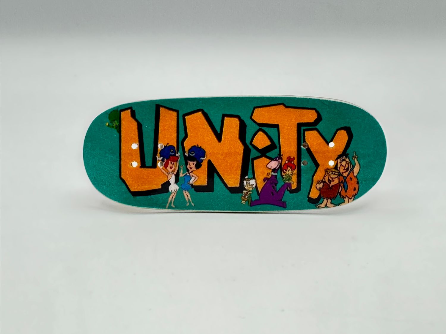 Boardkennel Fingerboard Deck Flintstones Unity Logo 34mm Egg