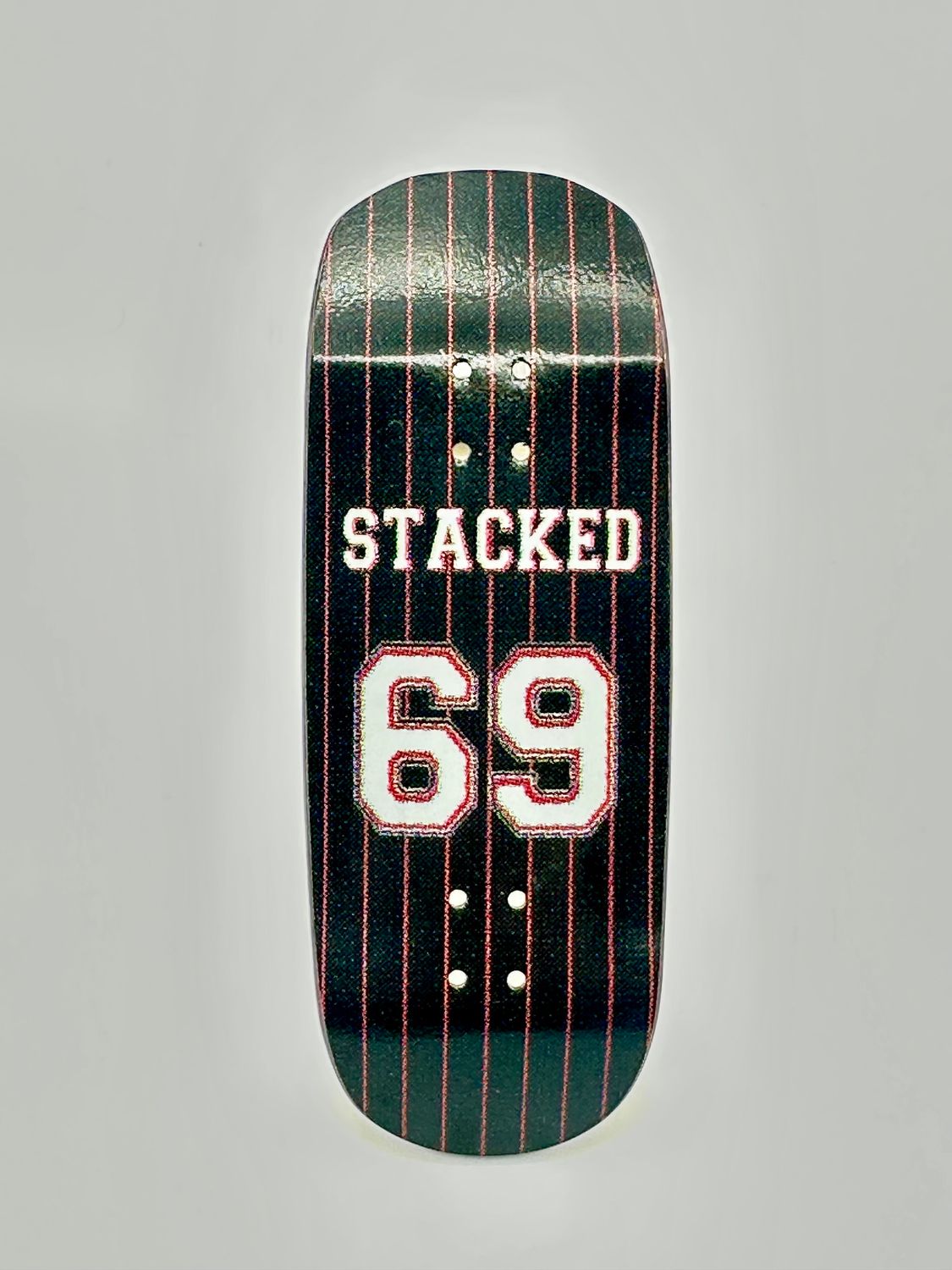 Stacked USA Fingerboard Deck Stacked 69 Black 35mm Shred Sled S1