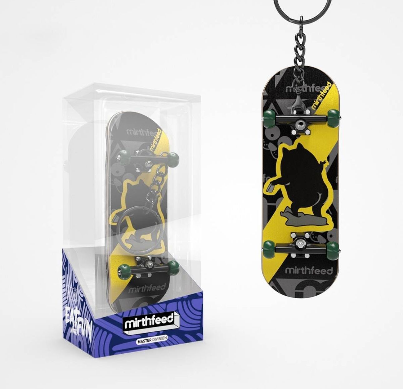 Mirthfeed Fingerboard Complete 32mm Black Silhouette
