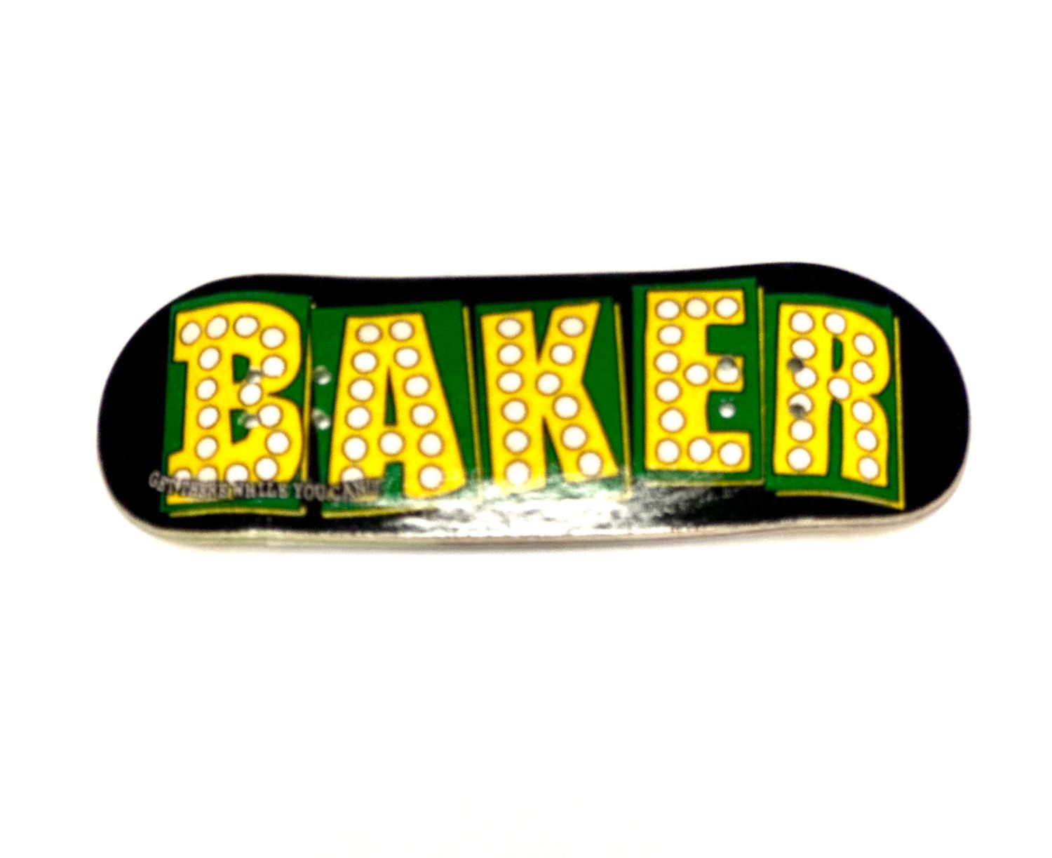 Boardkennel Fingerboard Deck Baker Black/ Yellow 32mm Popsicle