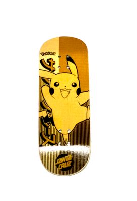 Boardkennel Fingerboard Deck Santa Cruz Gold Pikachu 32mm Popsicle