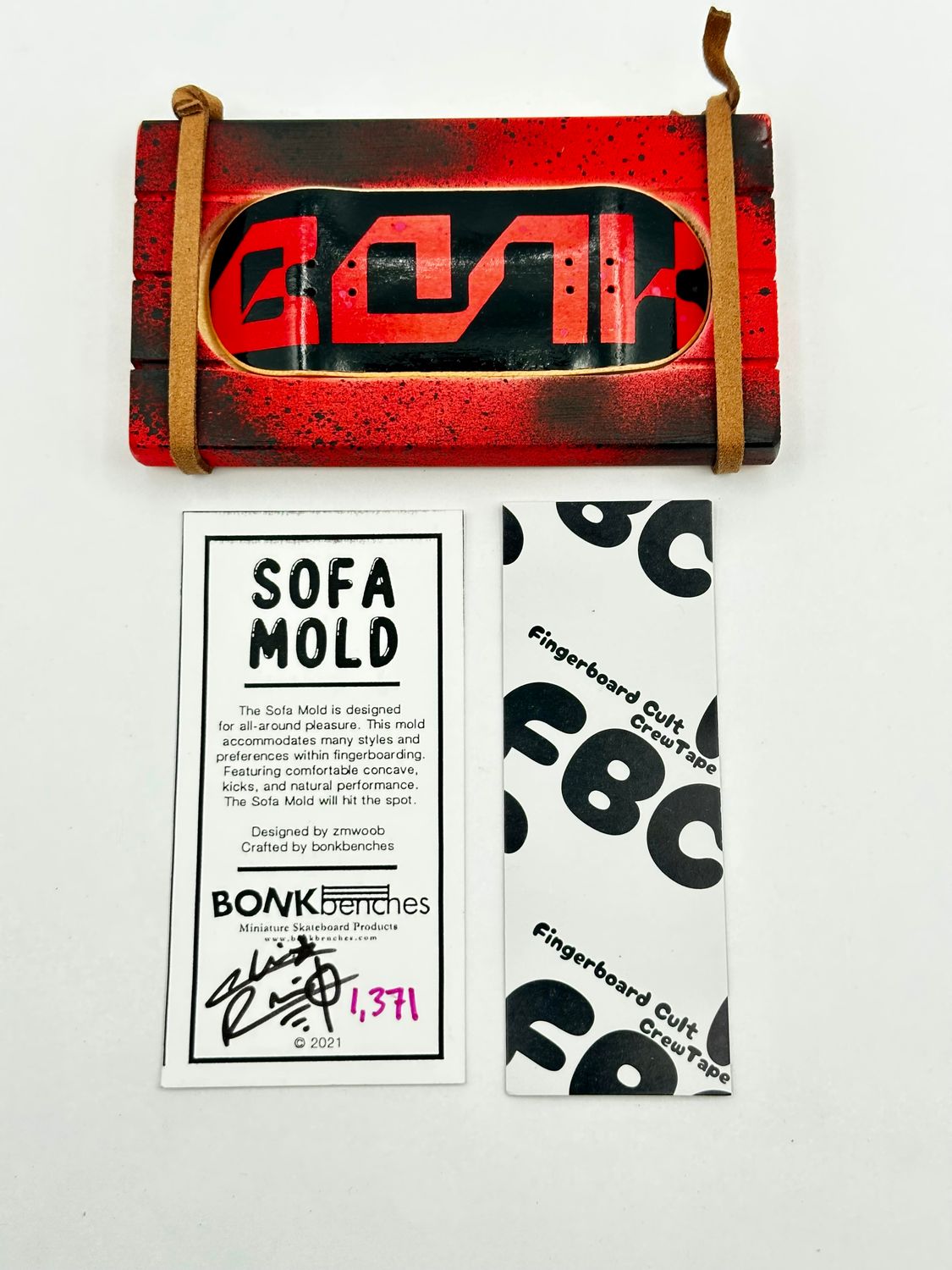 Bonk Benches Custom Sofa Mold Fingerboard Deck #1371 36mm