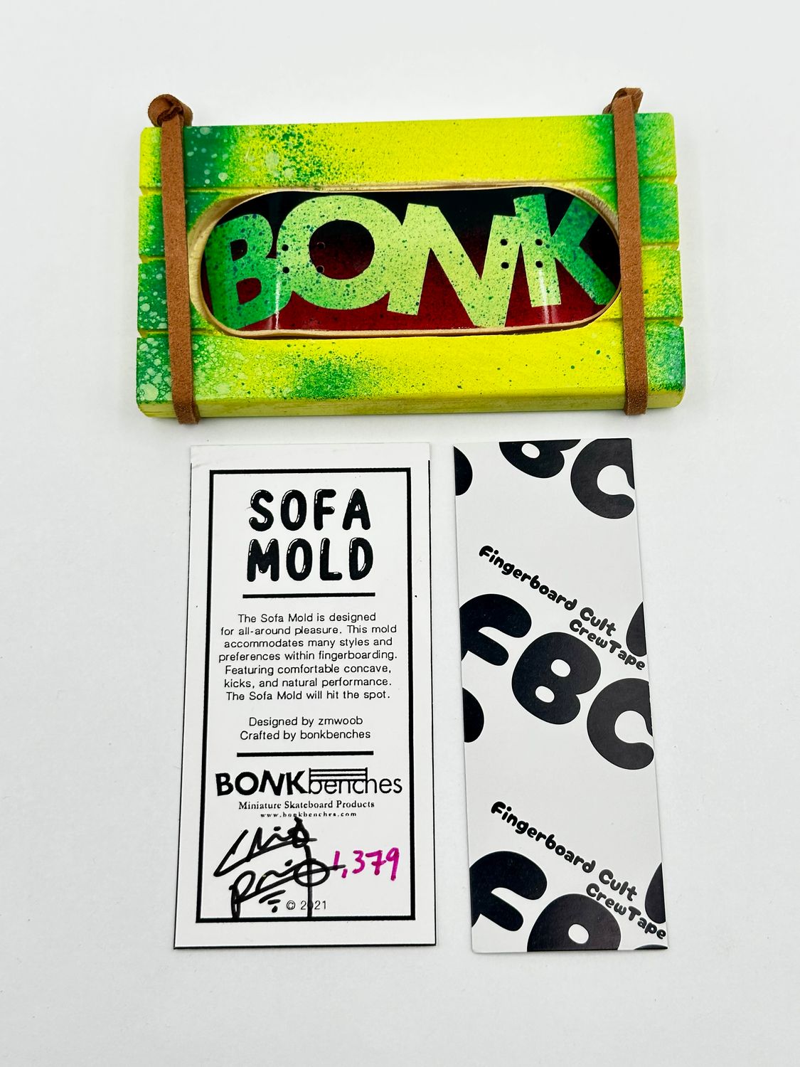 Bonk Benches Custom Sofa Mold Fingerboard Deck #1379 34mm