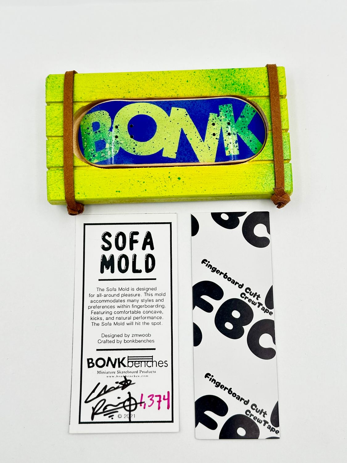 Bonk Benches Custom Sofa Mold Fingerboard Deck #1374 34mm