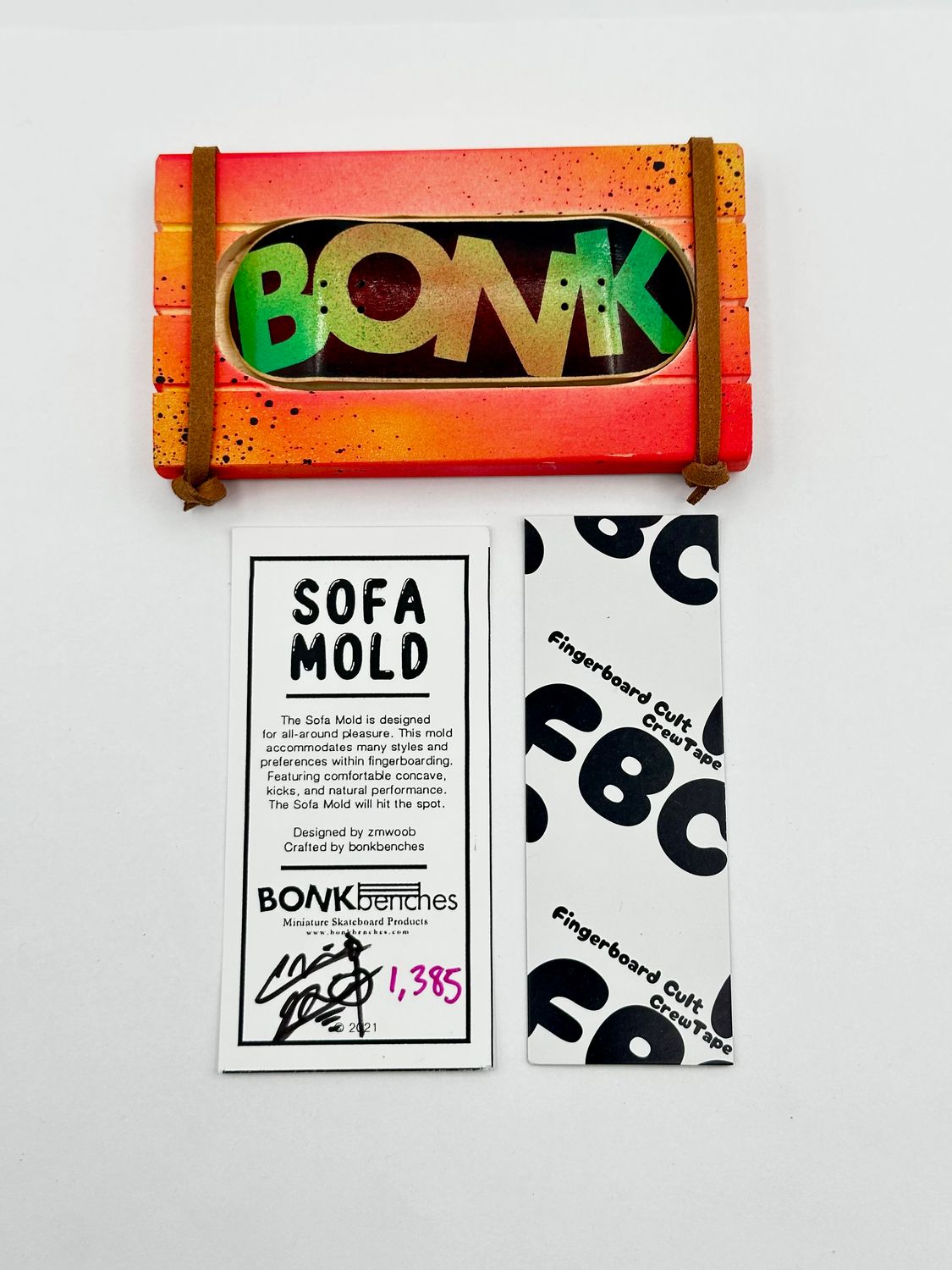 Bonk Benches Custom Sofa Mold Fingerboard Deck #1385 34mm