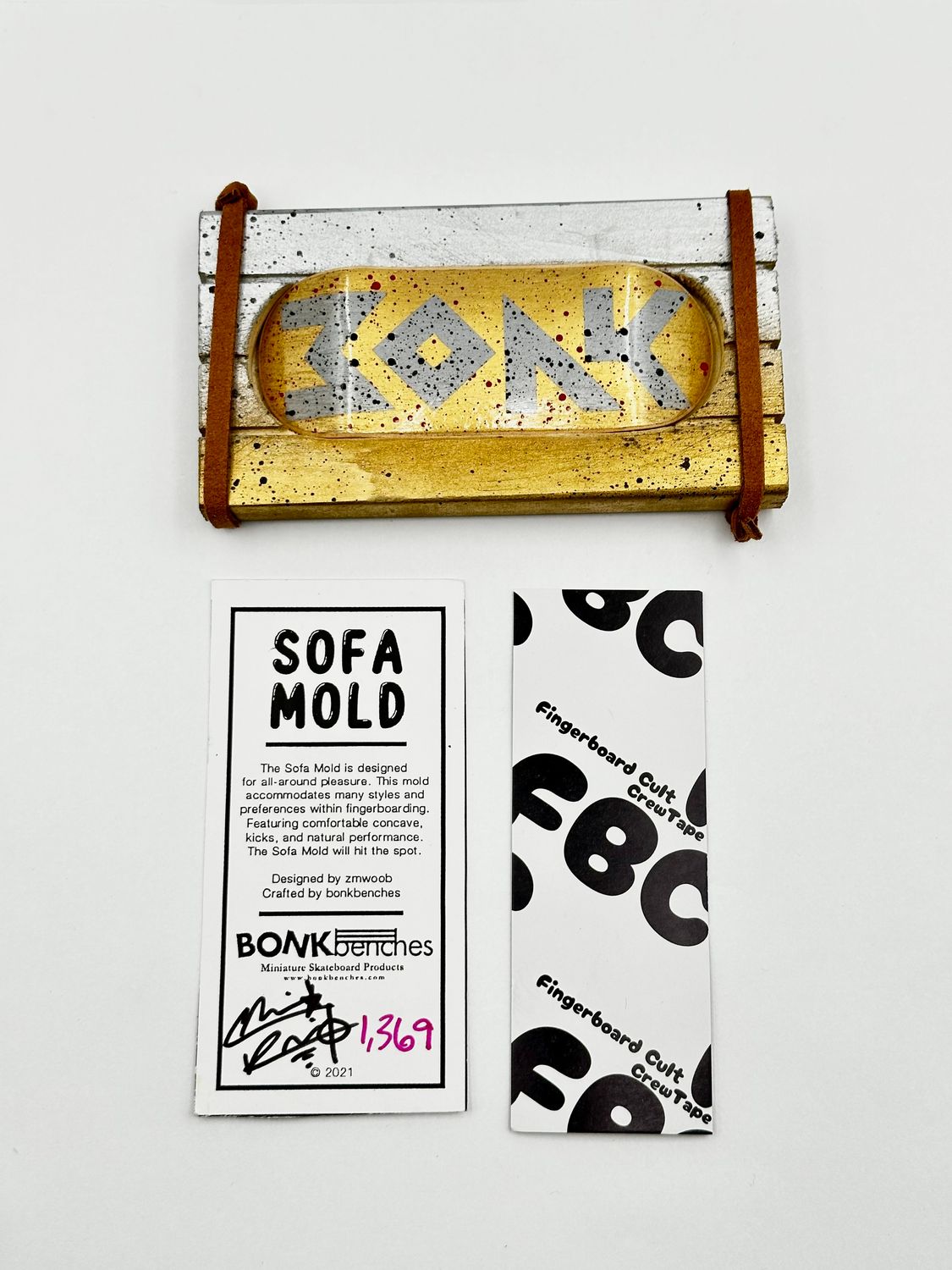 Bonk Benches Custom Sofa Mold Fingerboard Deck #1369 36mm