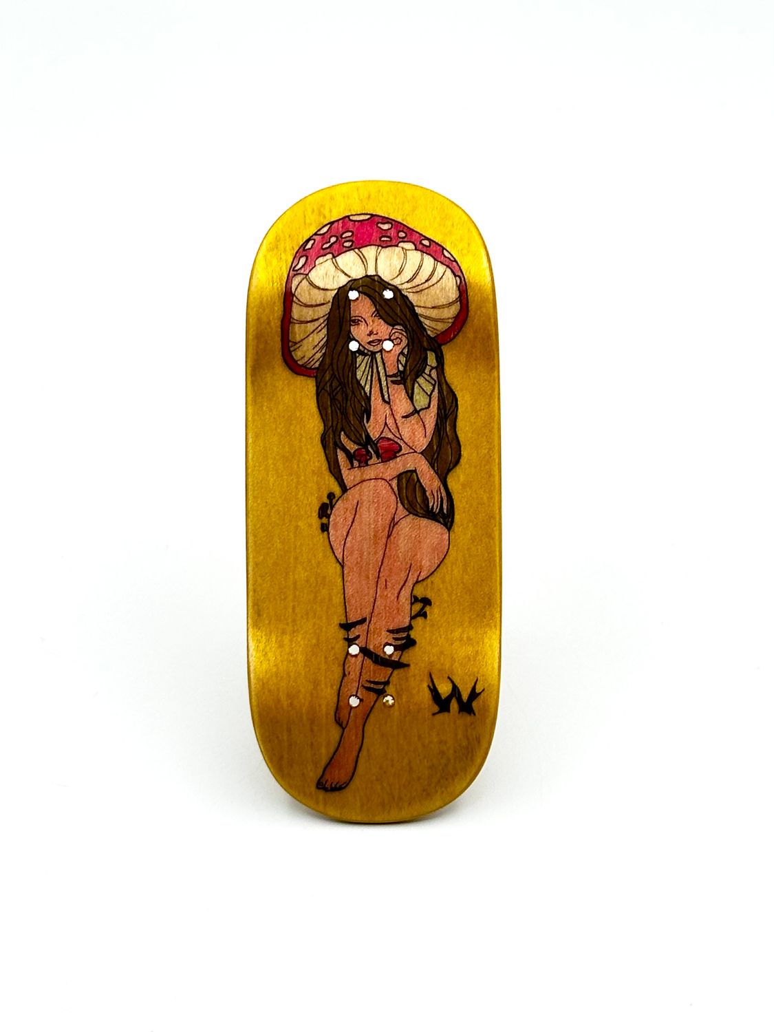 Workers FB Fingerboard Deck Mushroom Girl 38mm Street Shape