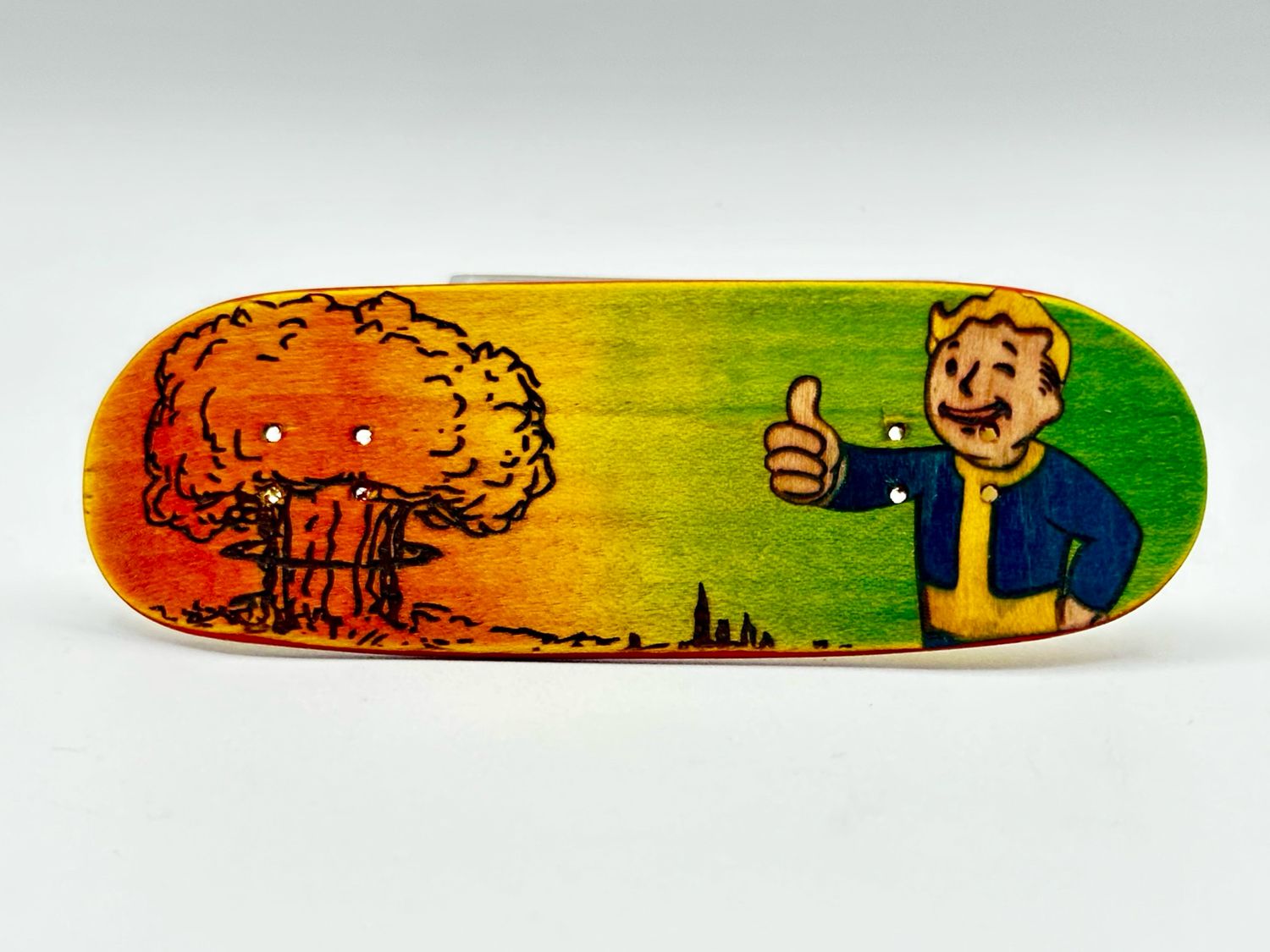Workers FB FingerBoard Deck Fallout Orange Green 32mm Zero Low Shape