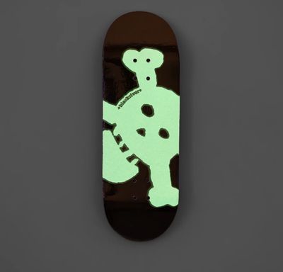 Blackriver Fingerboard Deck- New Skull Glow in Dark 33.3mm Medium Concave