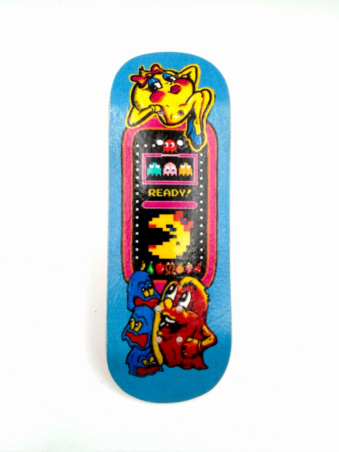Boardkennel Fingerboard Deck Ms Pac Man Blue 32mm Popsicle